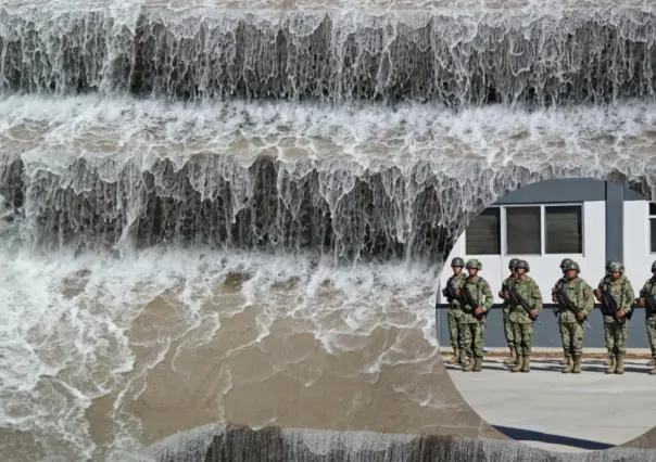 El río de Durango que ha inundado varias veces un pueblo en el que habitan muchos militares