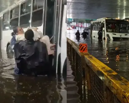 Lluvias en CDMX dejan 44 casas afectadas; policías rescatan a pasajeros atrapados en microbús