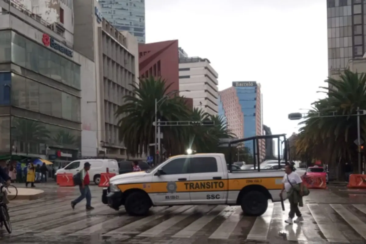 Corte vial en calles de CDMX por manifestación.   Foto: X (@OVIALCDMX)