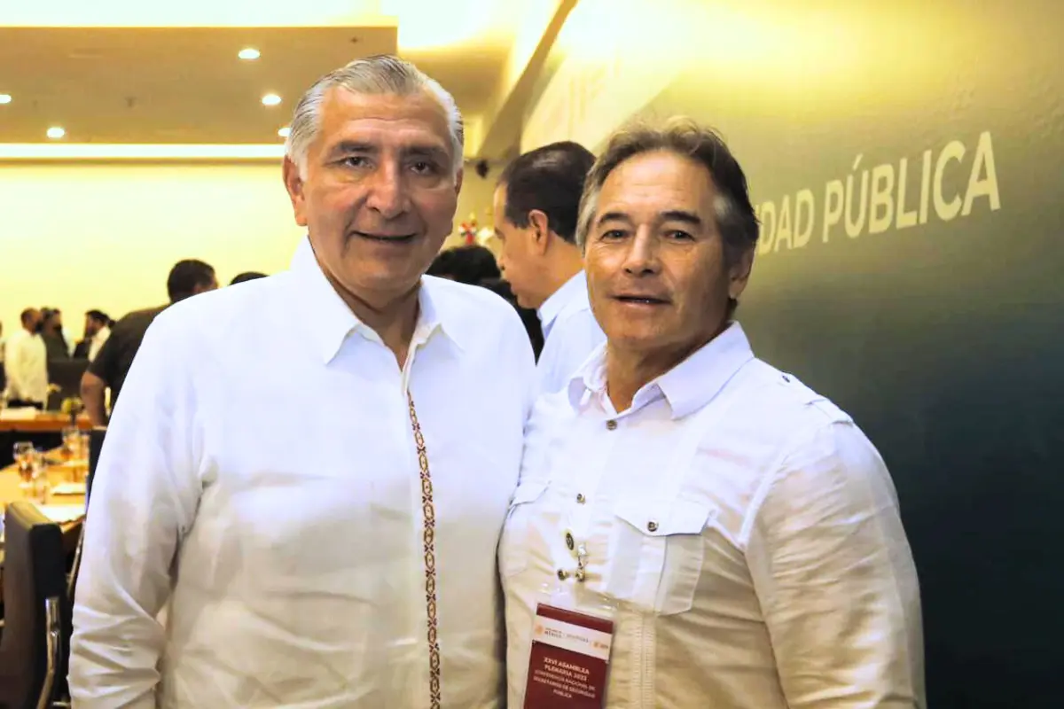 Adán Augusto y Hernán Bermúdez Requena. Foto: X (@SSPCTabasco)