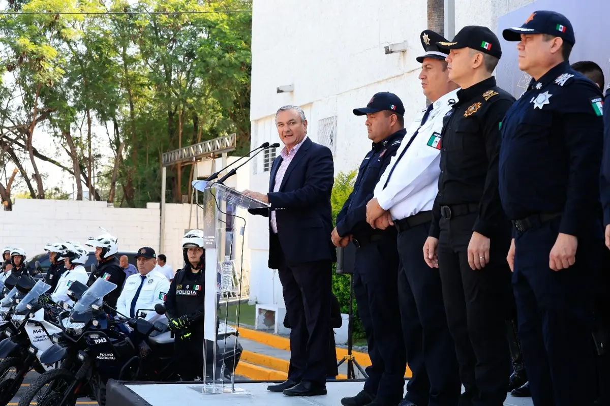 El municipio de Guadalupe, Nuevo León, incorporó 50 nuevas motocicletas a su flota. Foto: Gobierno de Guadalupe