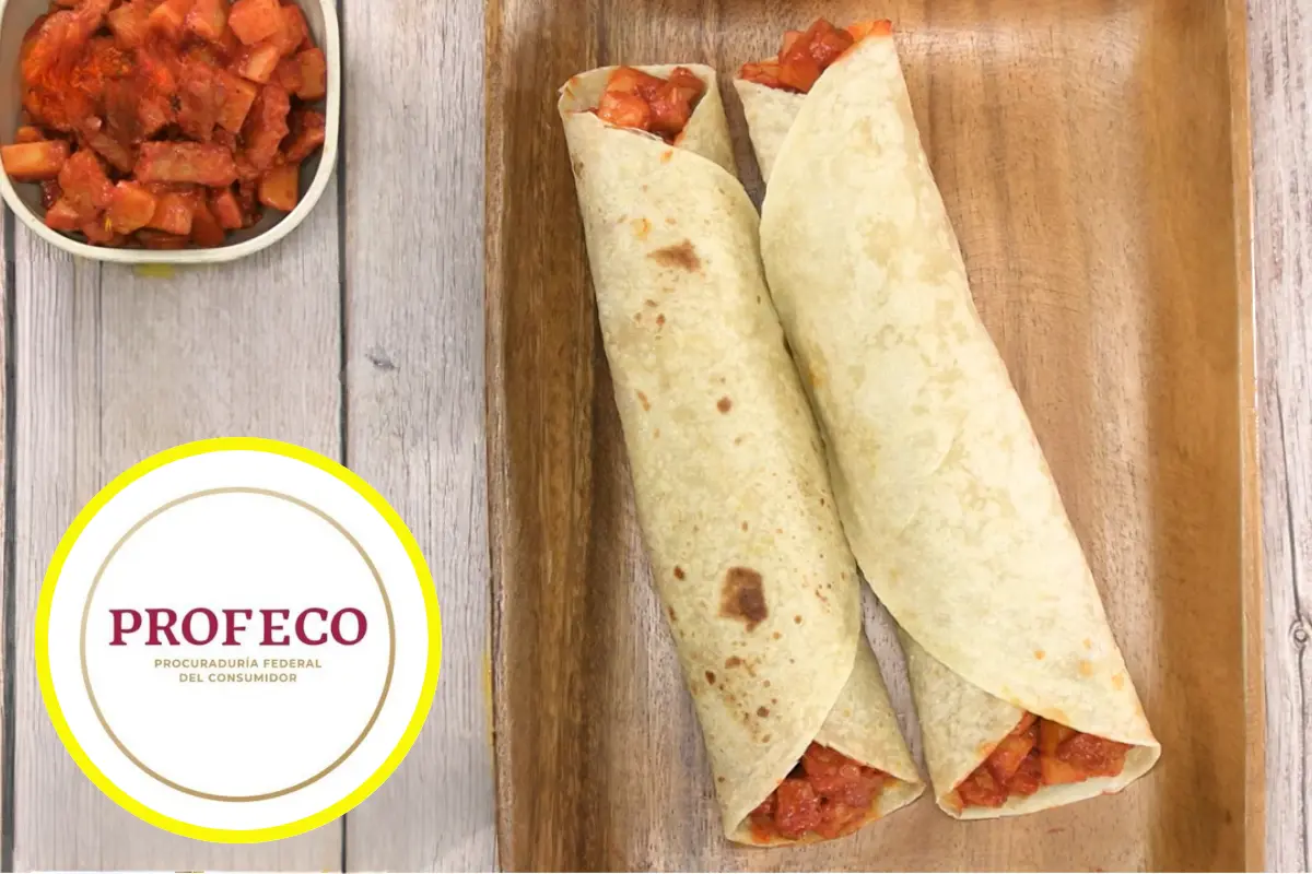 Los burritos chihuahuenses se pueden elaborar por menos de 100 pesos, según Profeco. Foto: Profeco