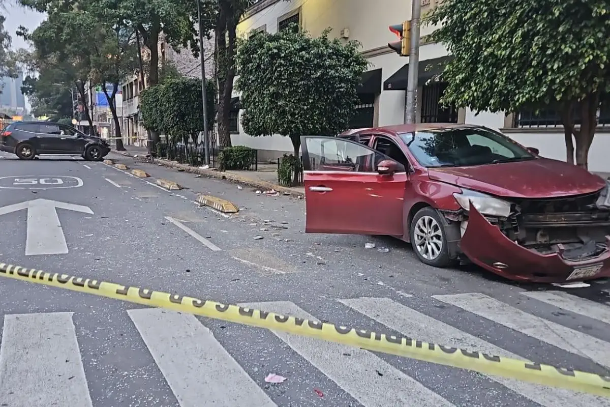 Accidente en Antonio Caso en CDMX. Foto: Ramón Ramírez