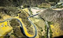 La carretera que te lleva a la región donde se produce café de Durango