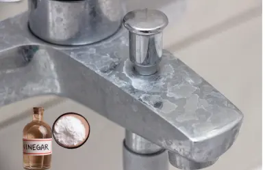 Esta mezcla casera elimina el sarro de los grifos y los deja como nuevos