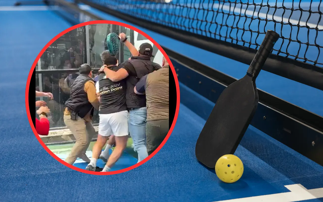 Momento en que un hombre es agredido por varios sujetos dentro del club Alfa Pádel, en Atizapán. Foto: X/ @c4jimenez (Canva)