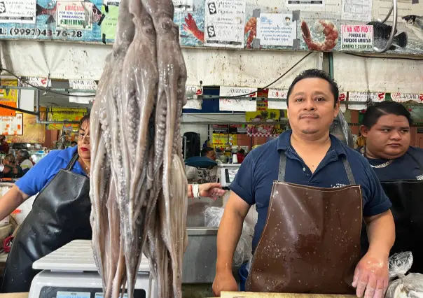 Temporada de captura de pulpo en Yucatán: este es el panorama en los mercados de Mérida