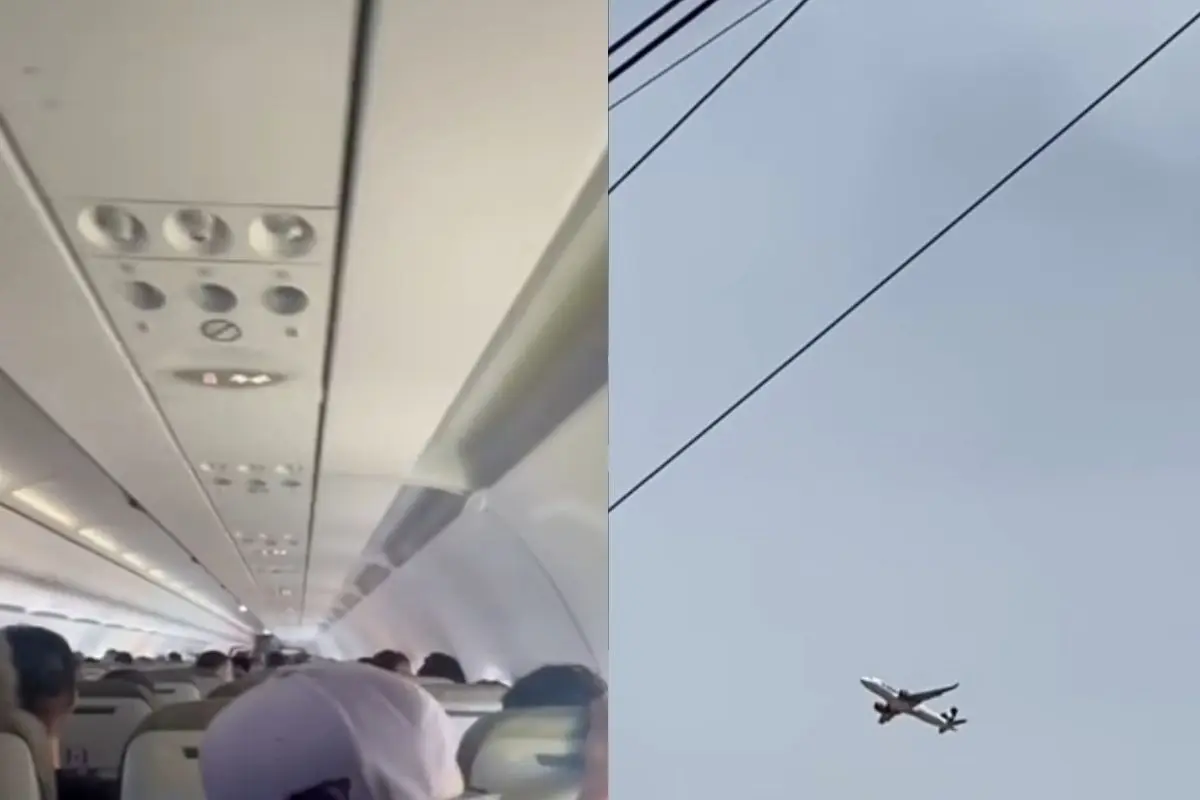 El avión hizo tres intentos para aterrizar en La Paz antes de desviarse. Foto captura video: Facebook / Alejandro Patrón