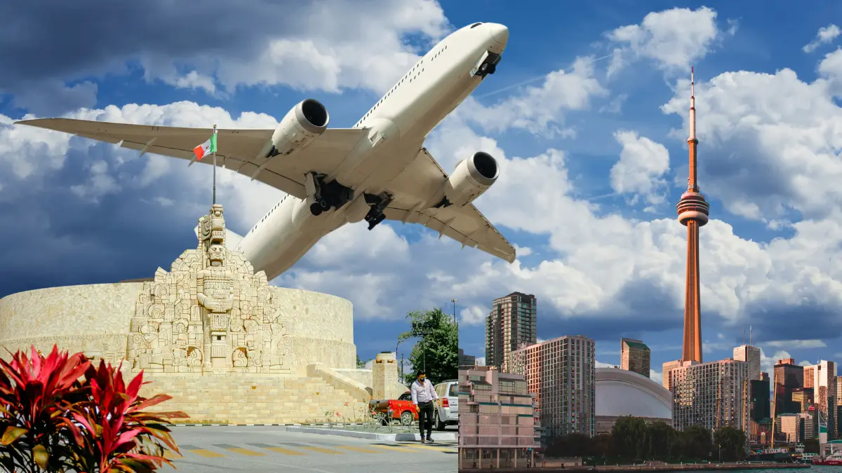 En cuestión de horas y sin escalas se puede llegar de Yucatán a Estados Unidos y Canadá desde Yucatán Foto: Canva/Alexis Lara