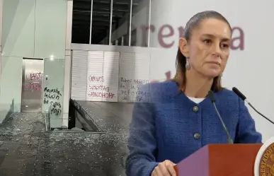Sheinbaum responde a protesta por gentrificación en CU: Solo los fascistas queman libros