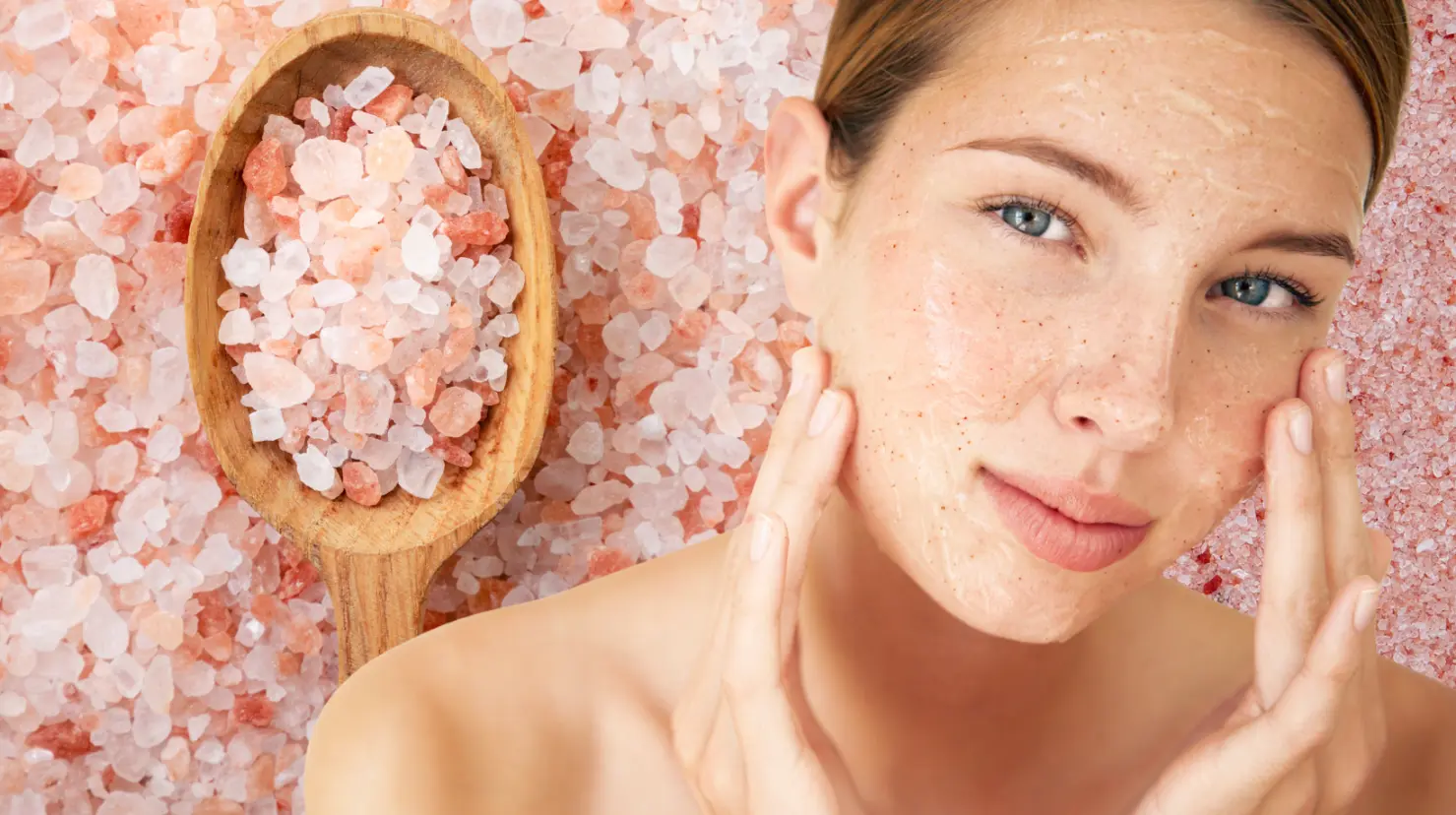 2 remedios con sal del Himalaya para una piel más firme y sin arrugas después de los 40. Foto: Canva.