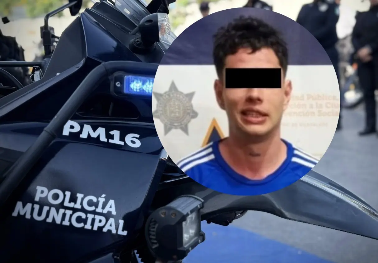 Tras su detención, el joven de nacionalidad argentina fue trasladado por la policía de Guadalupe ante el Ministerio Público. Foto: Canva/Policía de Guadalupe.