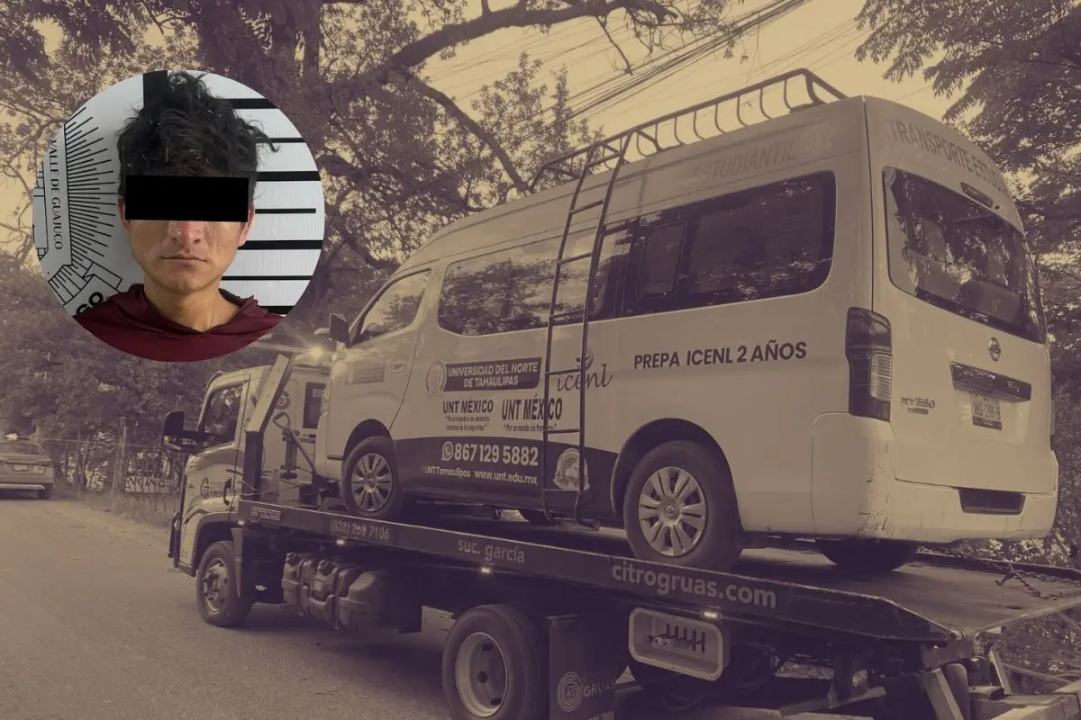 El hombre que presuntamente robó el vehículo fue identificado como Ángel, de 27 años de edad, quien quedó a disposición del Ministerio Público. Foto: Gobierno de Santiago / Canva