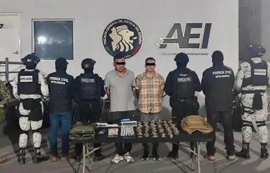 Detienen a dos generadores de violencia con droga y armas en Monterrey