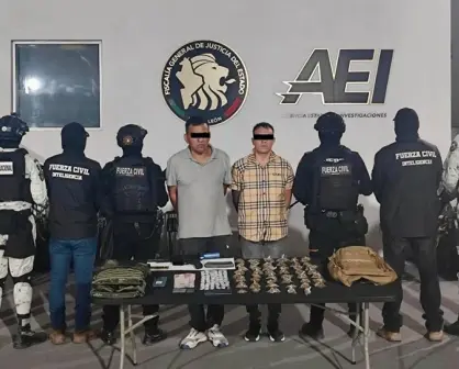 Detienen a dos generadores de violencia con droga y armas en Monterrey