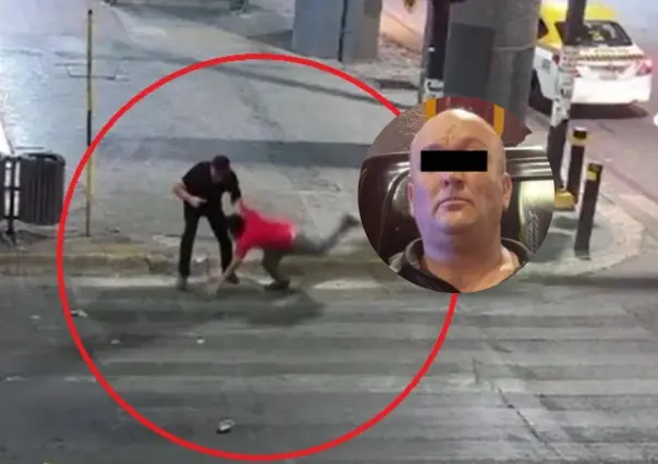 VIDEO | Policías de Monterrey detienen a hombre que dio golpiza a un joven