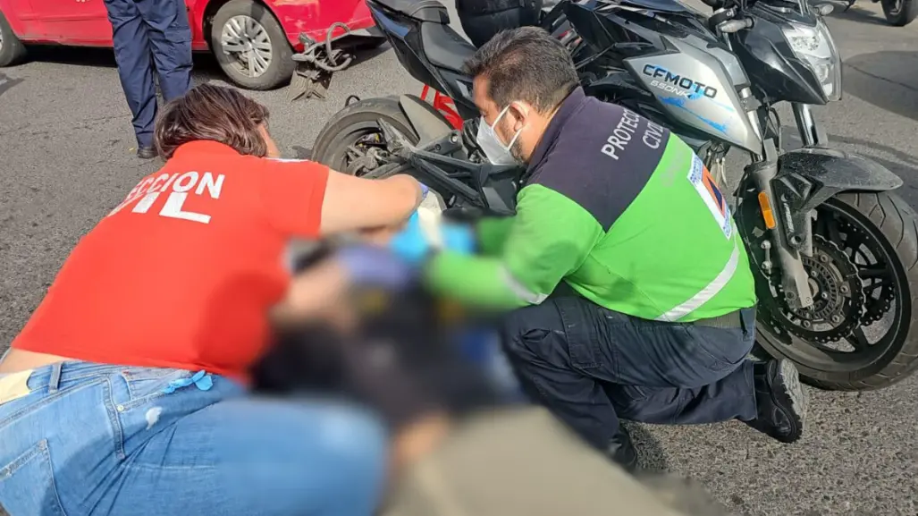 Motociclista resulta gravemente herido tras derrapar en la Gustavo A. Madero