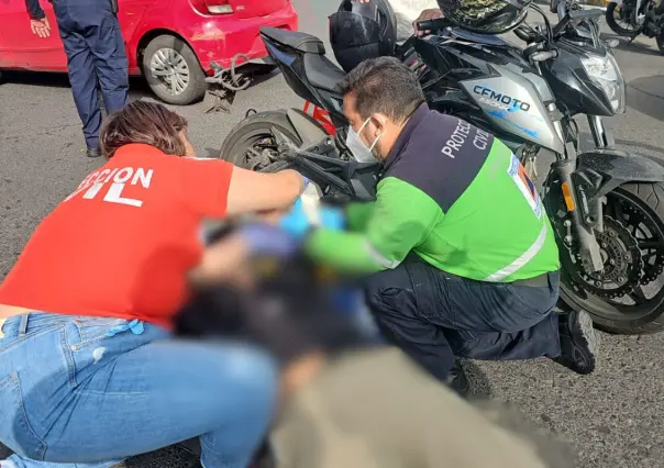 Motociclista resulta gravemente herido tras derrapar en la Gustavo A. Madero