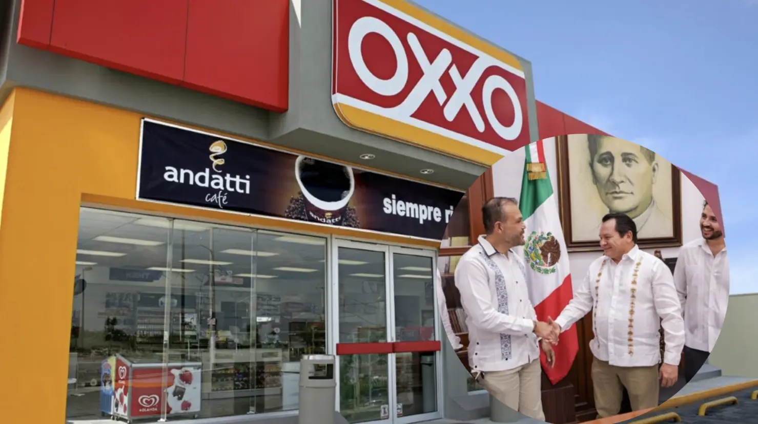OXXO realizará una inversión histórica en Yucatán con el objetivo de abrir más tiendas como parte de sus plan de expansión 2025–2030.- Fuente Cadenas OXXO y Gobierno del Estado