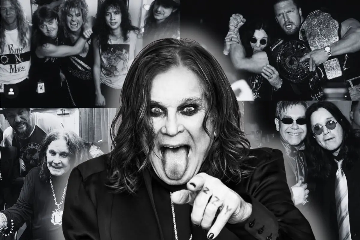 Ozzy Osbourne falleció a los 76 años de edad por complicaciones con el Parkinson. FOTO: CANVA/IG: @ozzyosborne, @metallica, @tripleh, @eltonjohn, @prideofgypsies