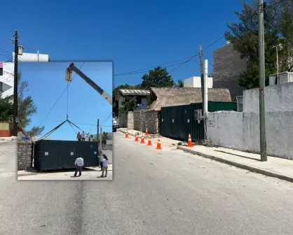 Sorpresa por bloqueo a un acceso de playa pública en Puerto Progreso, Yucatán