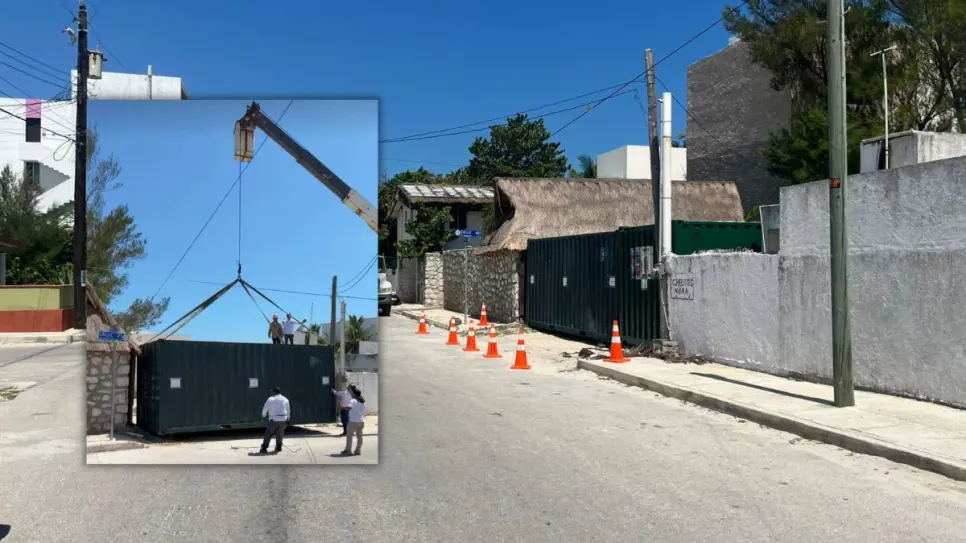 Sorpresa por bloqueo a un acceso de playa pública en Puerto Progreso, Yucatán