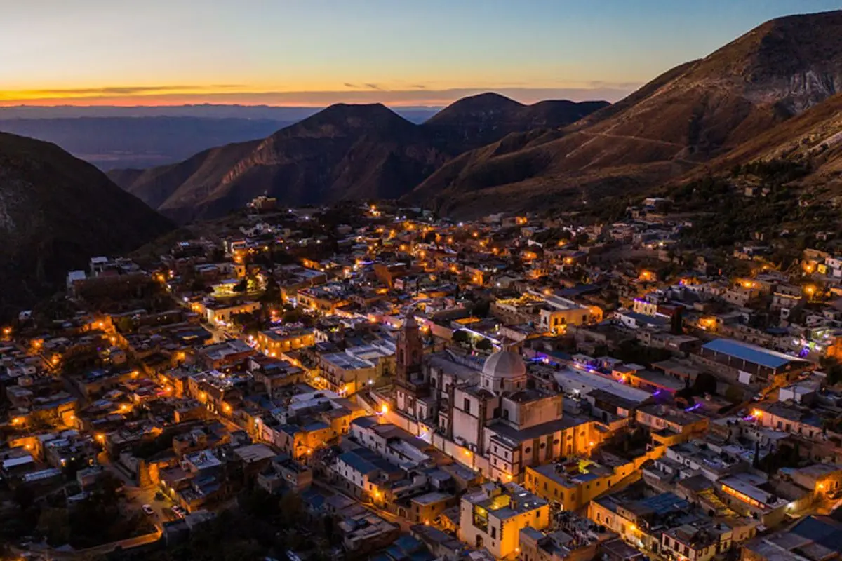 Vista aérea de Real de Catorce en San Luis Potosí. Foto: Gobierno de México