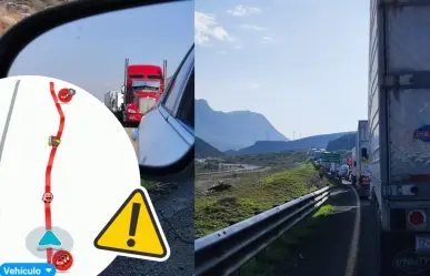 Accidente en la carretera libre Saltillo-Monterrey paraliza vías y retrasos en Coahuila 
