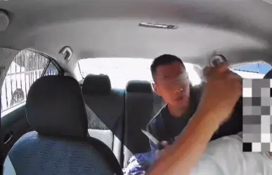 VIDEO | Hombre amenaza con cuchillo a taxista y le roba celular y efectivo en segundos