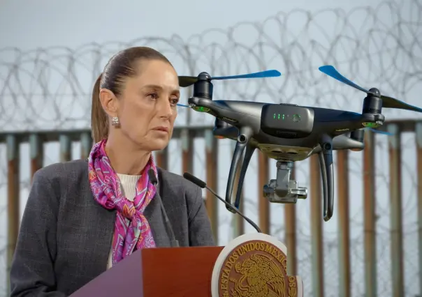 No hay alarma por drones en la frontera con Estados Unidos, dice Sheinbaum