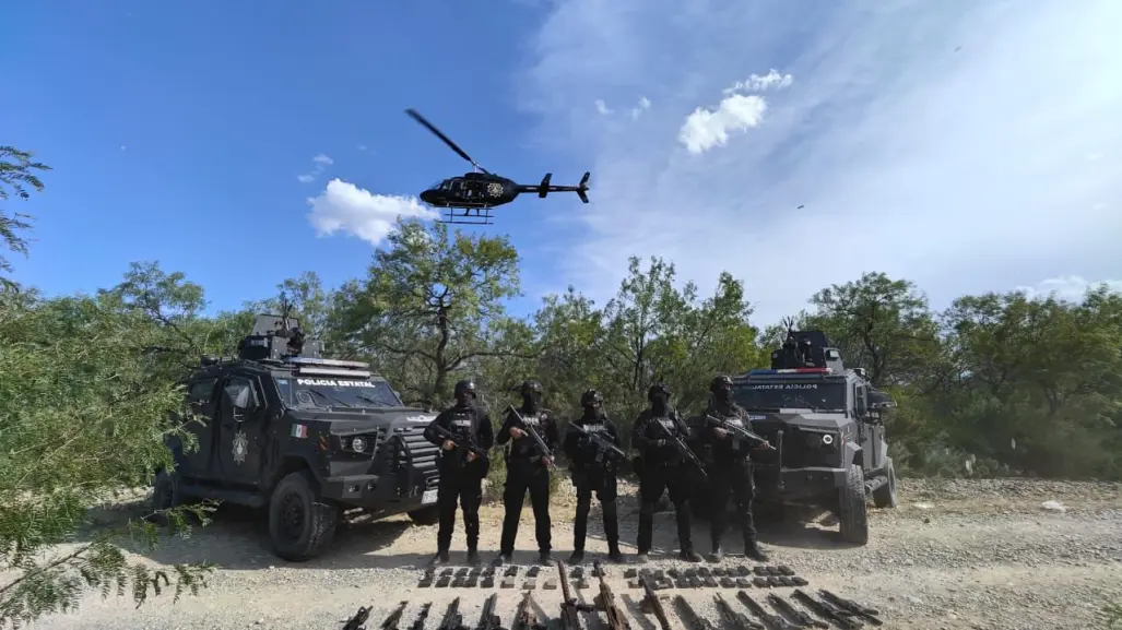 Fuerza Civil desmantela grupo delictivo al norte de Nuevo León