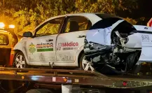 Vehículo del Ayuntamiento de Mérida, involucrado en un accidente en Periférico