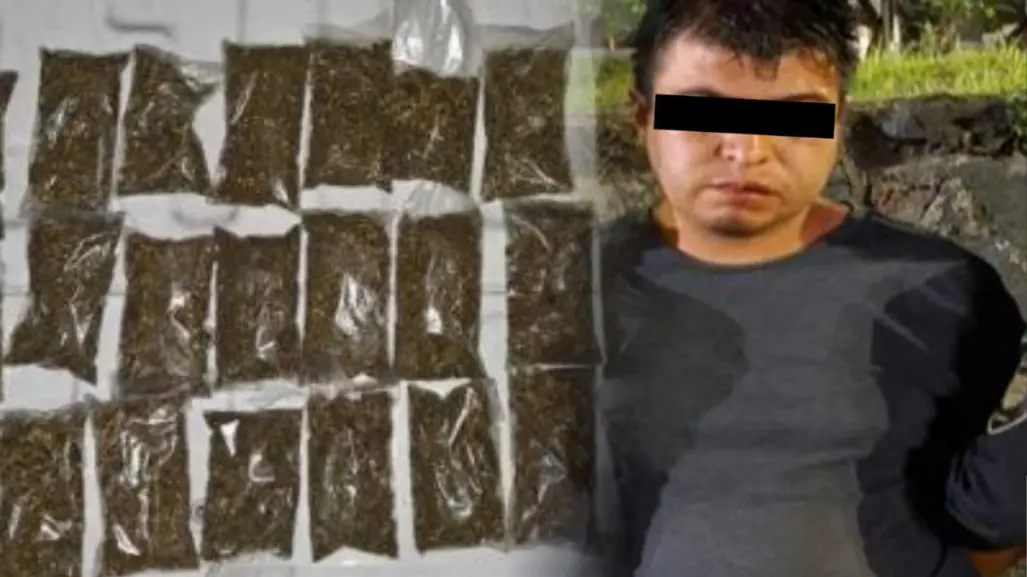 Cae presunto estafador y agresor armado en Álvaro Obregón; tenía 30 dosis de marihuana