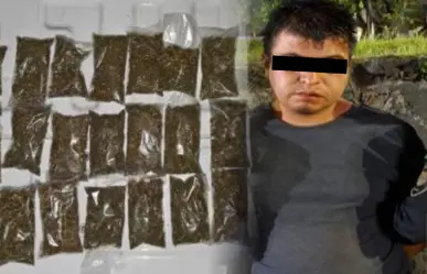 Cae presunto estafador y agresor armado en Álvaro Obregón; tenía 30 dosis de marihuana