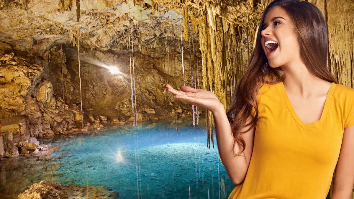 Los cenotes subterráneos se encuentran vigilados por las estalactitas y estalagmitas Foto: Canva/Alexis Lara
