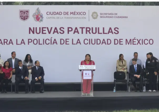 CDMX renueva su flota: Clara Brugada presenta más de 3 mil nuevas patrullas