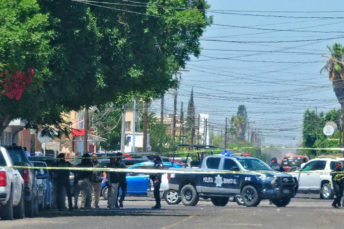 Esta tarde se cometió otro crimen en Ciudad Constitución, poblado que ha estado asolado por balaceras desde hace algunos meses. Foto: Leonardo Rondero.