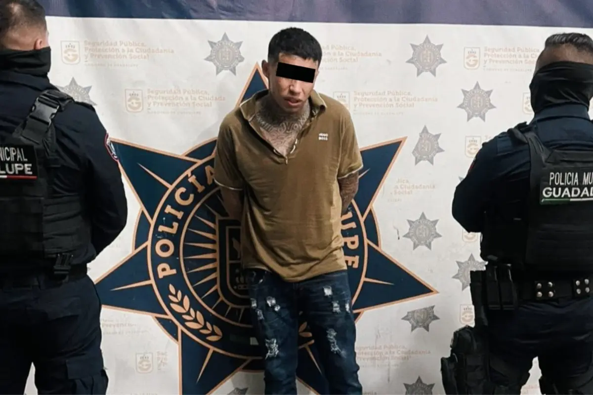 Ricardo de 25 años de edad. Foto: Secretaría de Seguridad Pública en Guadalupe