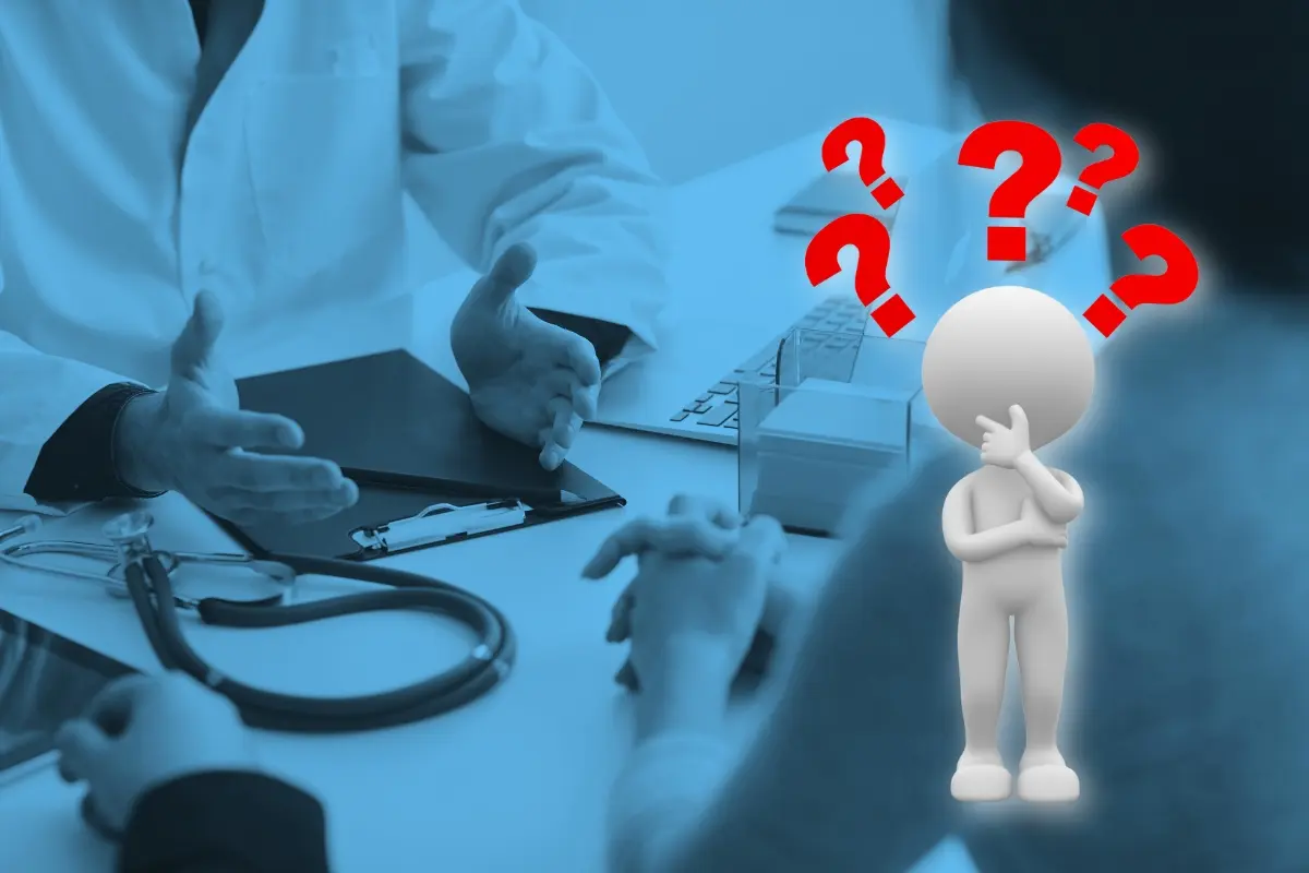 Una persona en consulta médica. Foto: Canva