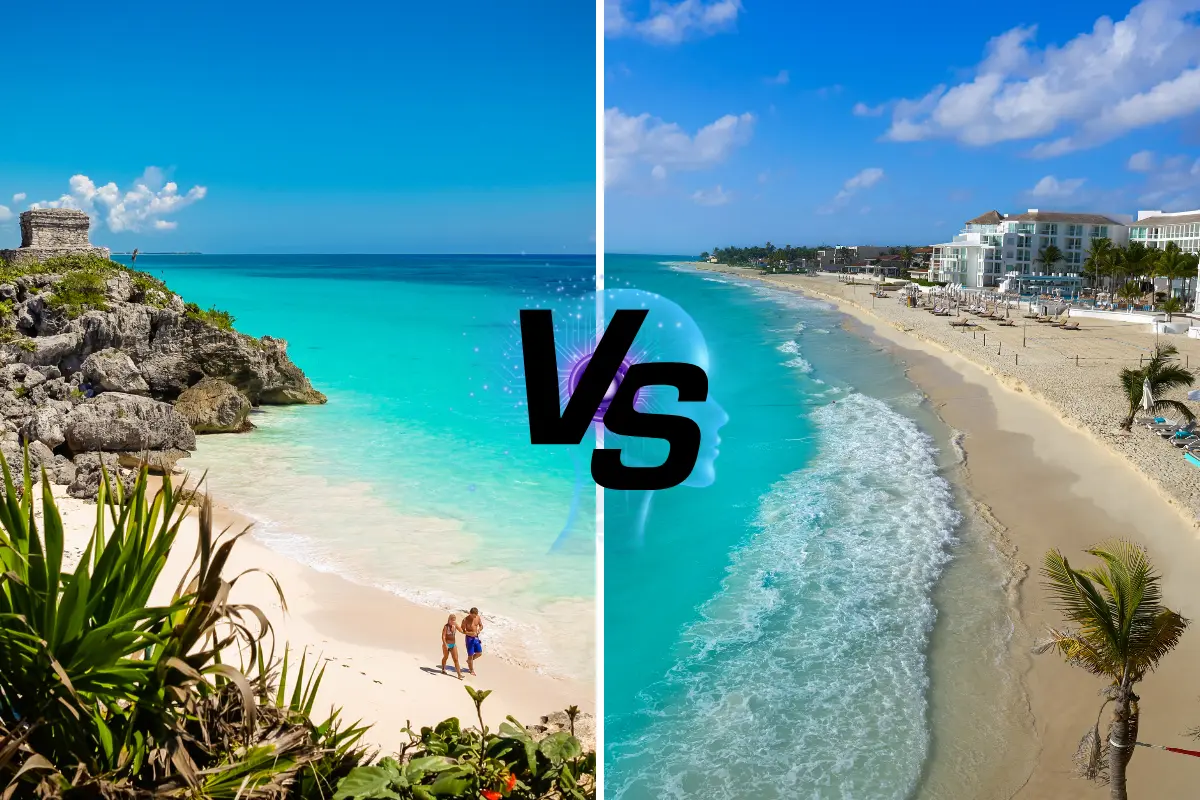 Elegir entre Playa del Carmen y Tulum puede ser difícil pero la Inteligencia Artificial ayuda a tomar una mejor decisión. Foto: Canva