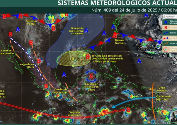 Monitorean desarrollo potencial ciclónico entre Tamaulipas y Texas