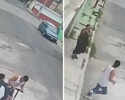 VIDEO | Abuelita se enfrenta a ladrón en Chalco y evita robo a su nieto con un jalador