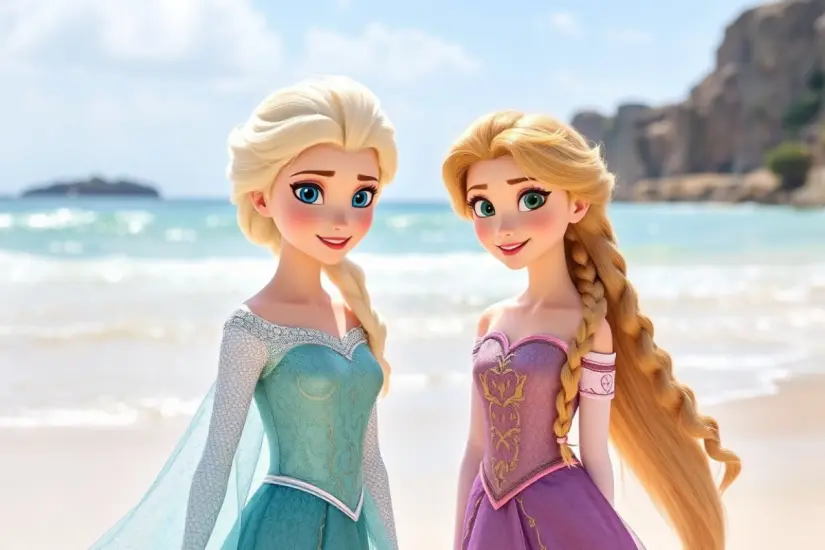 Elsa y Rapunzel ahora son una sola princesa con poderes increíbles según una sorprendente creación de la Inteligencia Artificial. Foto: Canva