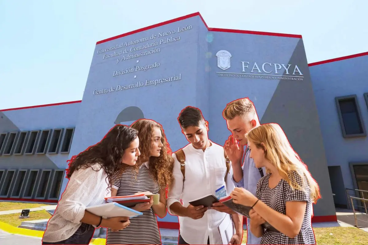 Fachada de FACPYA y estudiantes Foto: Canva