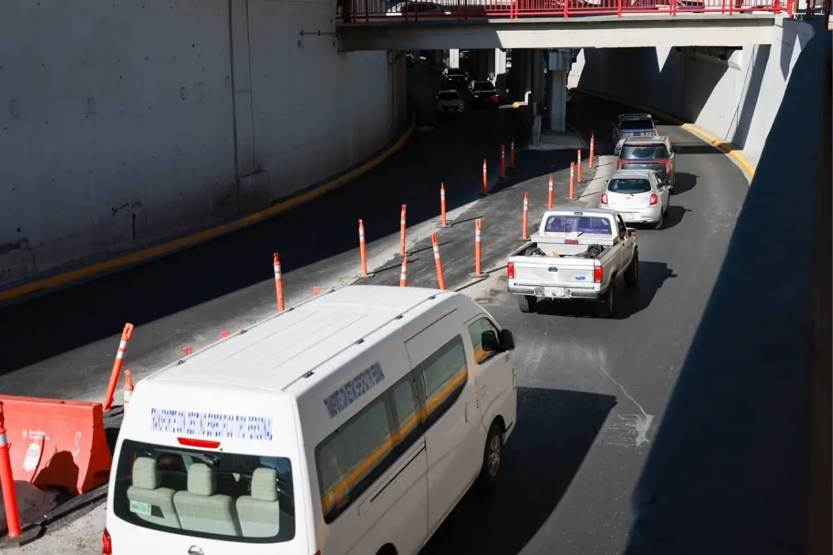 Carril de contraflujo en avenida del municipio de San Pedro Garza García. Foto: Gobierno de San Pedro Garza García