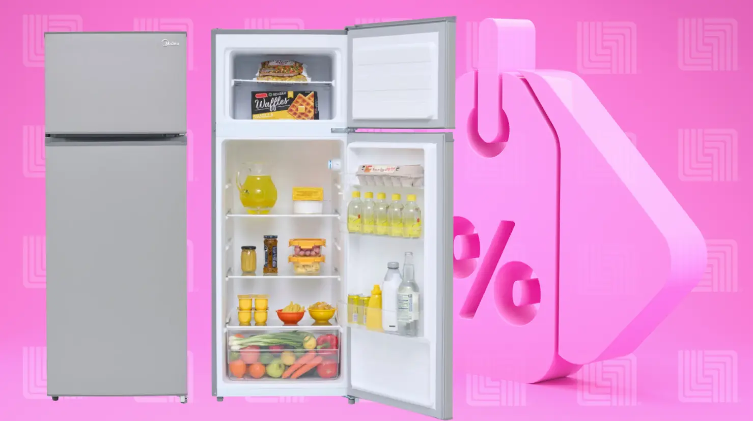 Si buscas eficiencia y estilo en poco espacio el refrigerador Midea 8 pies cúbicos puede ser tu mejor elección. Foto: Liverpool