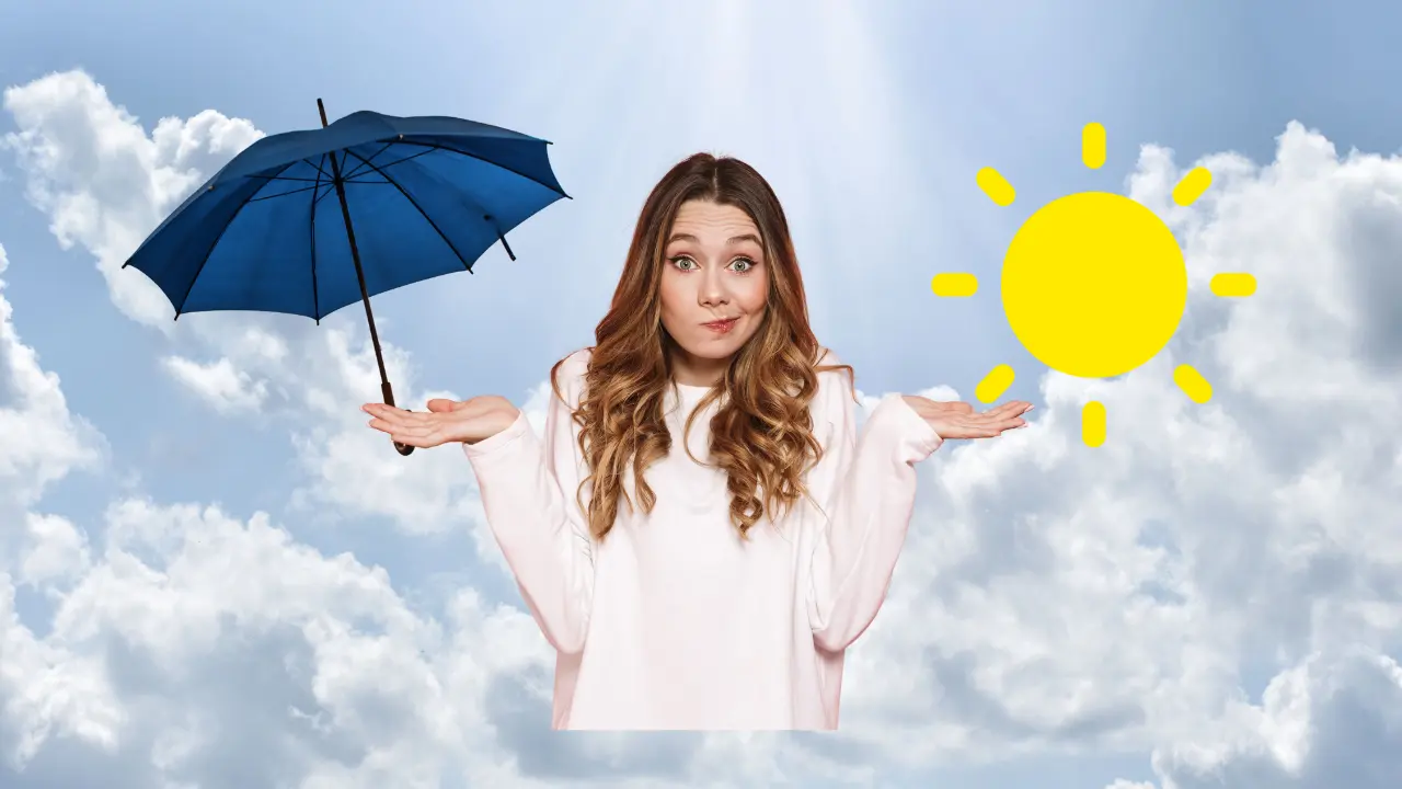 Una mujer duda sobre el clima. Foto: Canva
