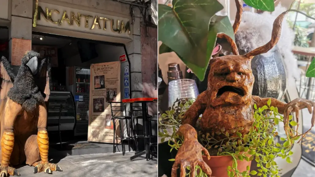 El restaurante secreto en CDMX que te transporta al universo de Harry Potter con un grifo guardián