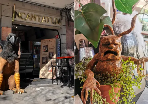 El restaurante secreto en CDMX que te transporta al universo de Harry Potter con un grifo guardián