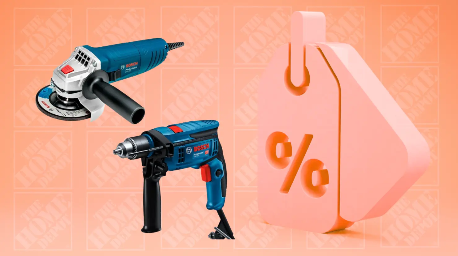 The Home Depot tiene un combo de taladro y esmeril Bosch por menos de 3 mil pesos. Foto: Canva | The Home Depot.